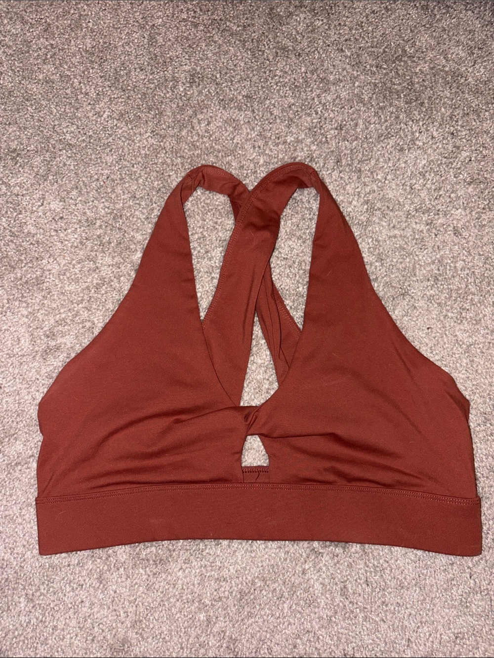 Fabletics Rust Cross-Back Sports Bra